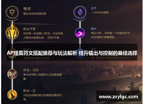 AP提莫符文搭配推荐与玩法解析 提升输出与控制的最佳选择