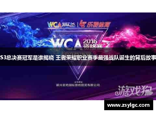 S3总决赛冠军是谁揭晓 王者荣耀职业赛季最强战队诞生的背后故事